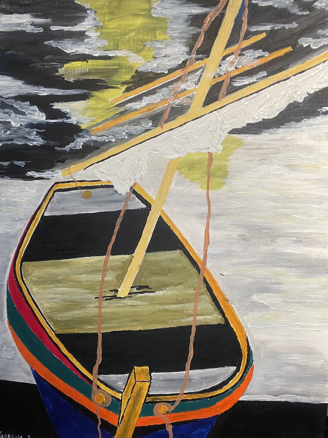 Boat in Grey Waters