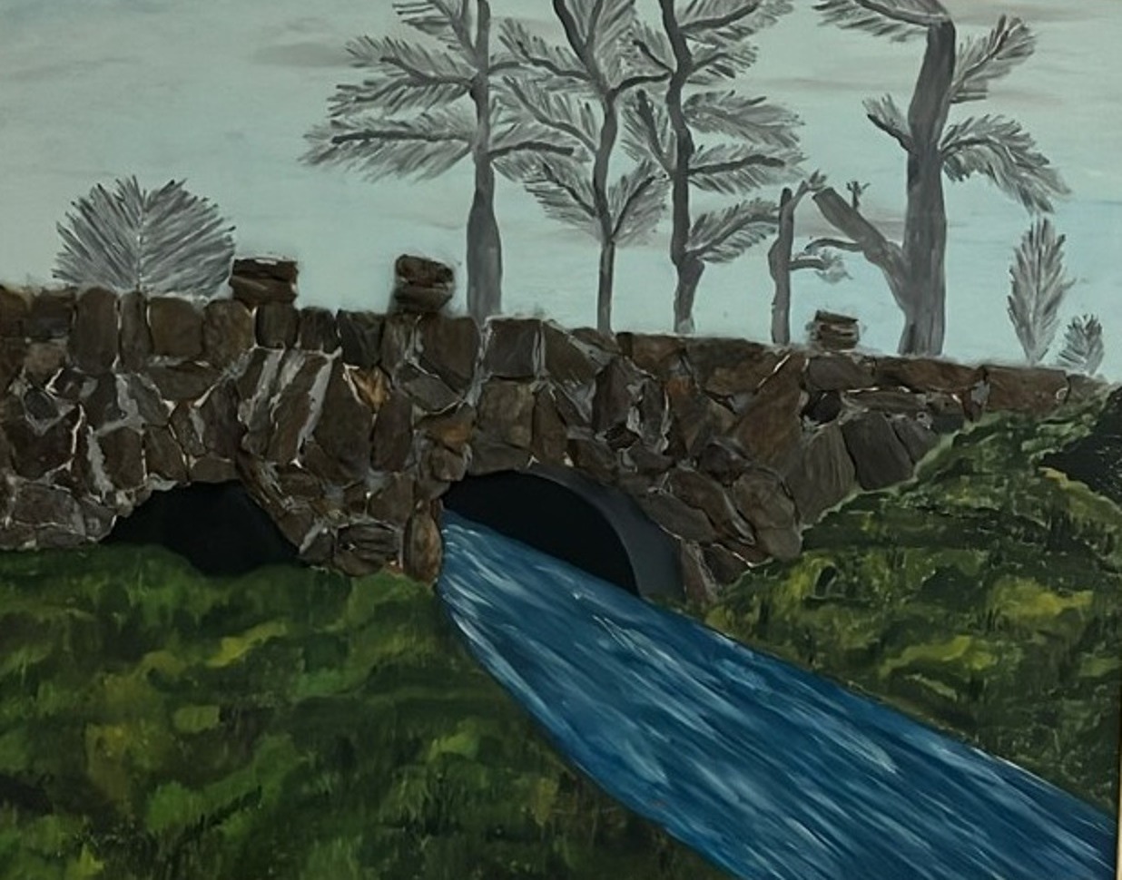 Stone Bridge in Spring