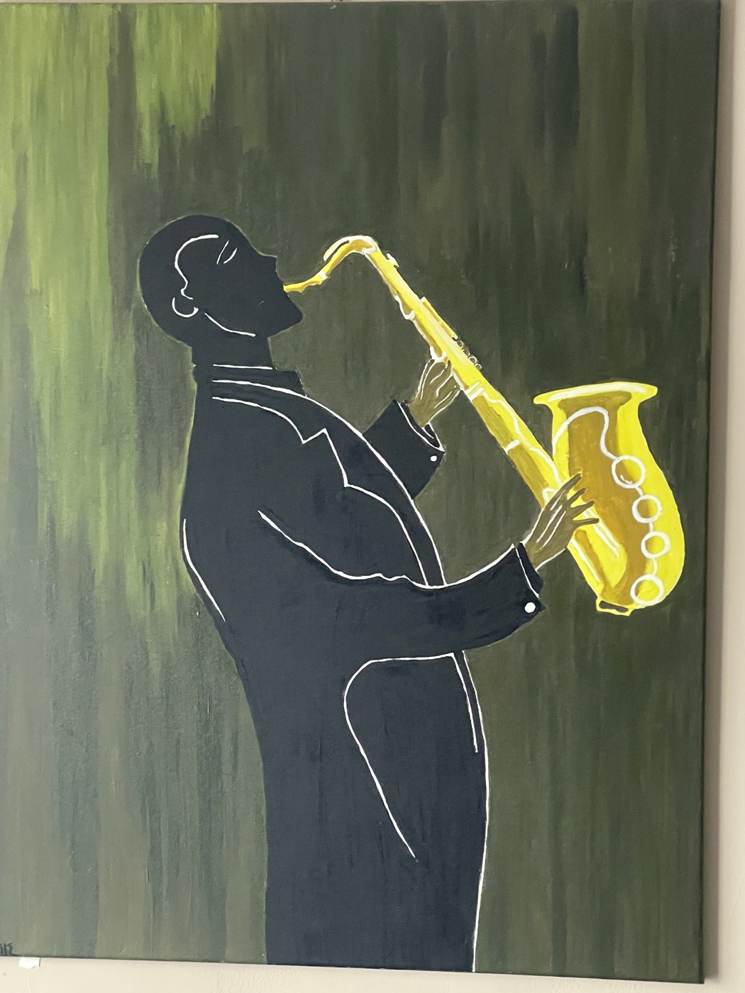 The Saxophonist in Green